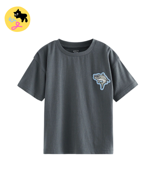 Grey 100% Cotton Short Sleeve T-Shirt