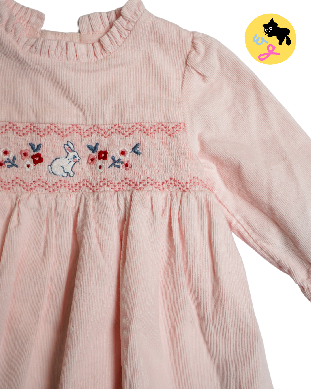 Bunny Coduroy Dress with Tights