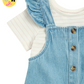 Baby Dungaree and T-shirt 2 Piece Set