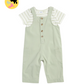 Baby Dungaree and T-Shirt 2 Piece Set