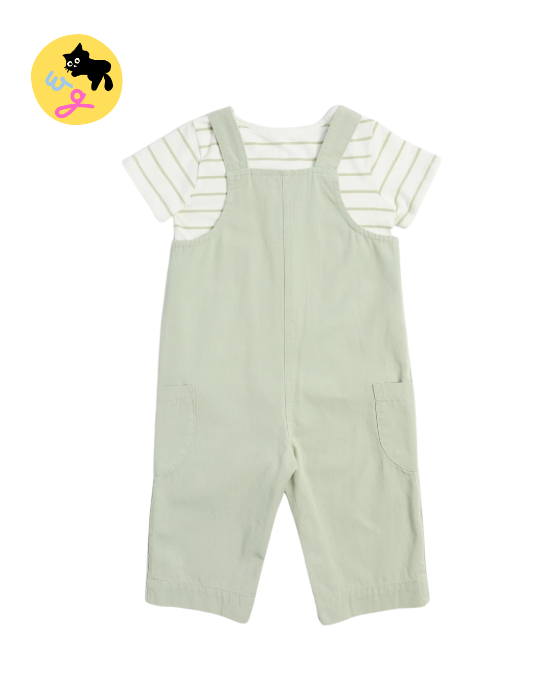Baby Dungaree and T-Shirt 2 Piece Set