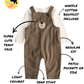 Cream Bodysuit & Brown Bear Corduroy Dungarees Set
