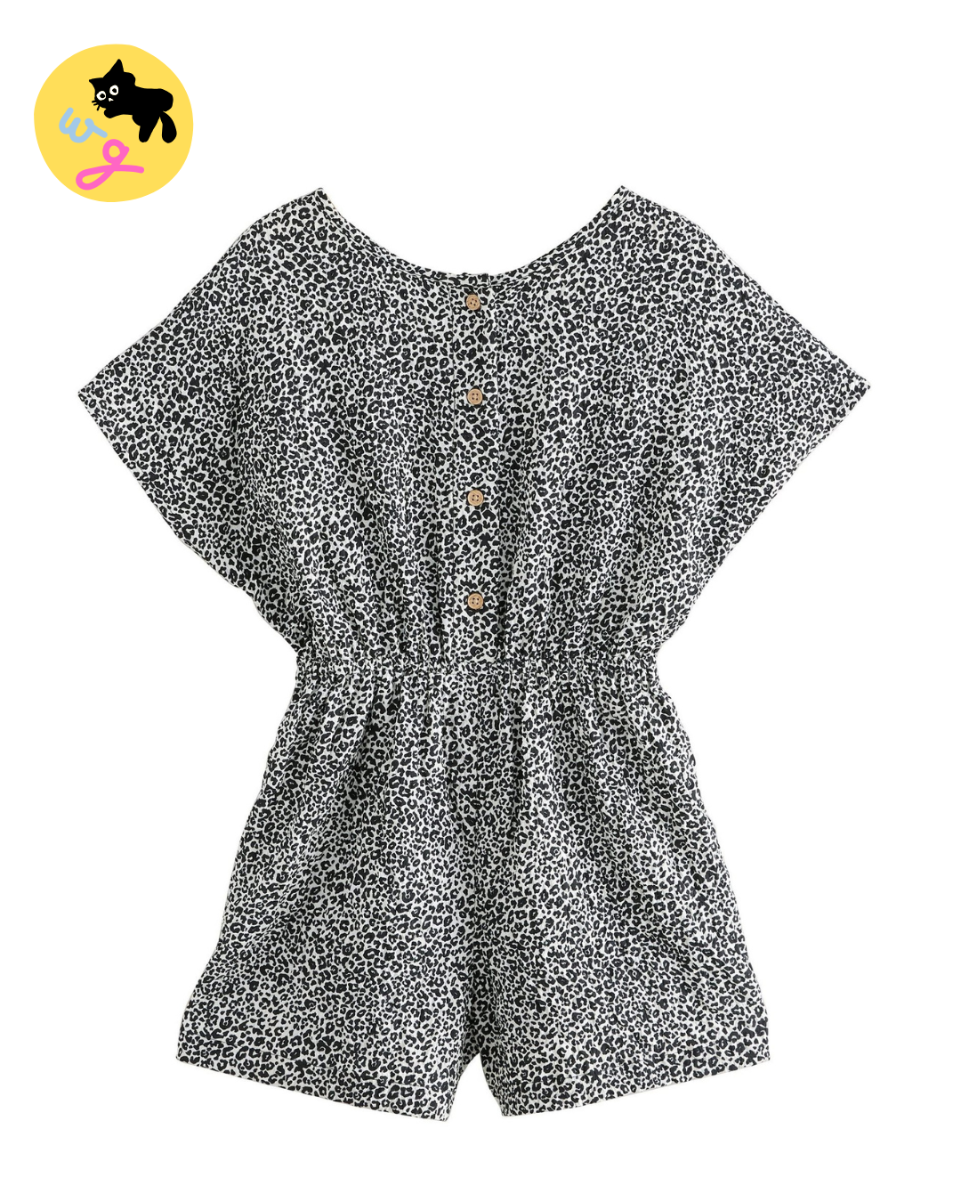 Black/White Printed Playsuit