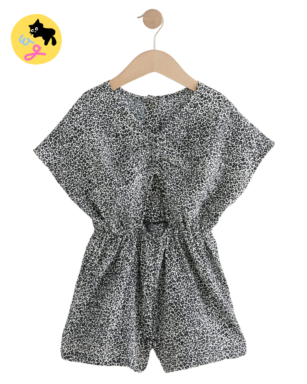 Black/White Printed Playsuit