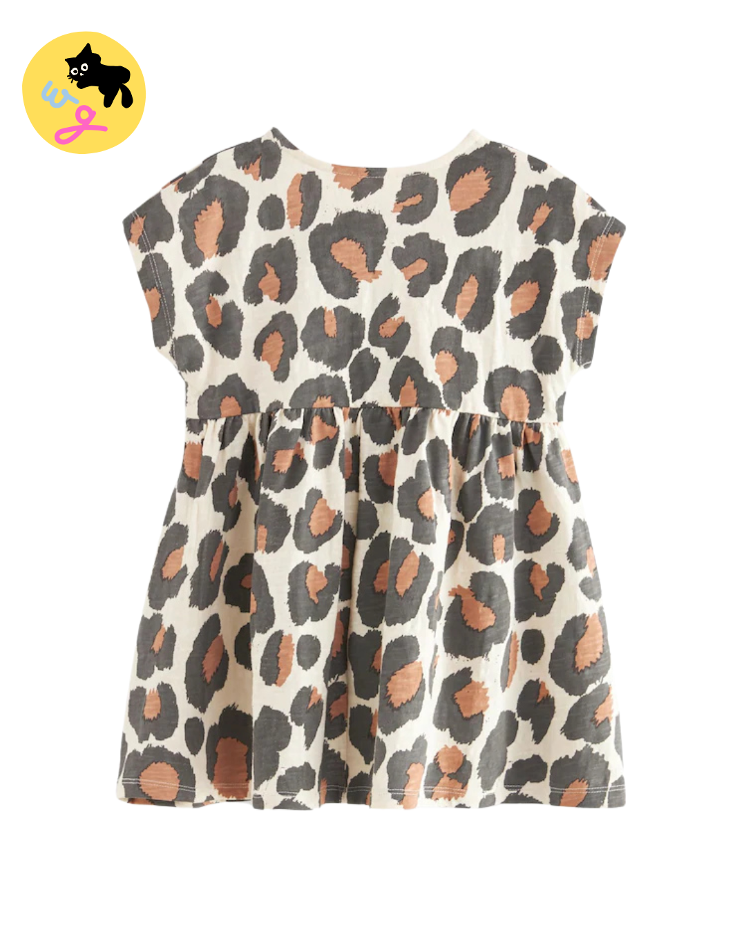 Animal Short Sleeve Jersey 100% Cotton Dress