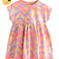 Rainbow 100% Cotton Short Sleeve Jersey Dress