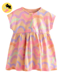 Rainbow 100% Cotton Short Sleeve Jersey Dress