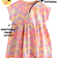 Rainbow 100% Cotton Short Sleeve Jersey Dress