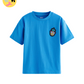 Blue 100% Cotton Short Sleeve T-Shirt