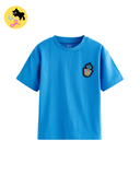 Blue 100% Cotton Short Sleeve T-Shirt