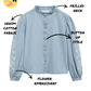 Embroidered Denim Blouse