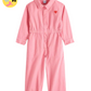 Pink Long Sleeve Boiler Suit