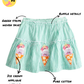Green Stripe Ice Cream Appliques Skirt & T-shirt set