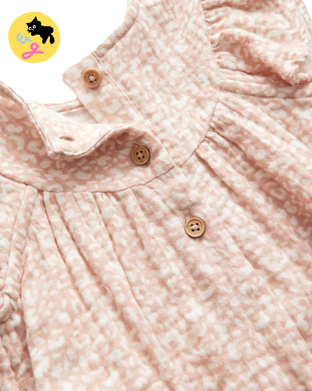 Beige Animal Print Top & Trousers Set