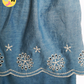 Blue Chambray Embroidered Top & Culottes Set