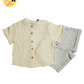 Cream Shirt & Shorts Set