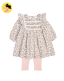 Baby Floral Dress & Leggings Set