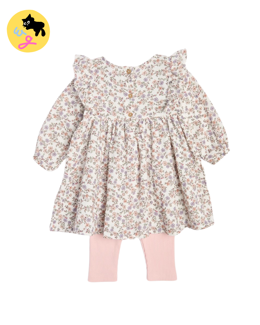 Baby Floral Dress & Leggings Set