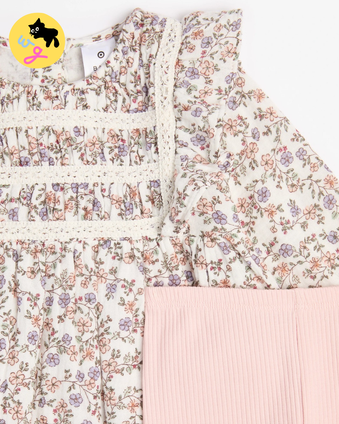 Baby Floral Dress & Leggings Set