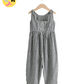 Mono Gingham 100% Cotton Barrel Jumpsuit