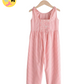 Pink Stripe 100% Cotton Barrel Jumpsuit