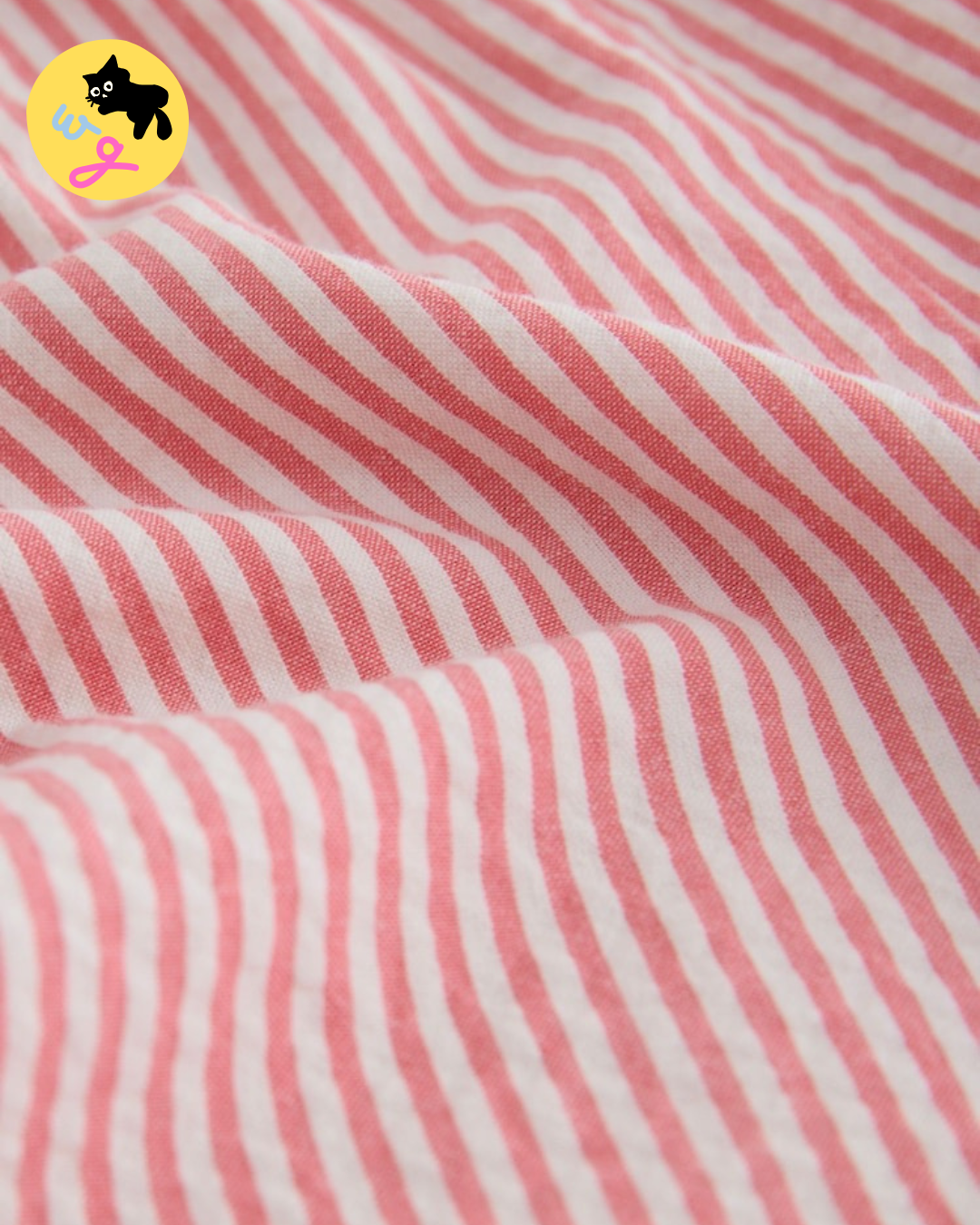 Pink Stripe 100% Cotton Barrel Jumpsuit