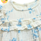 White & Blue Floral Bloomer Set