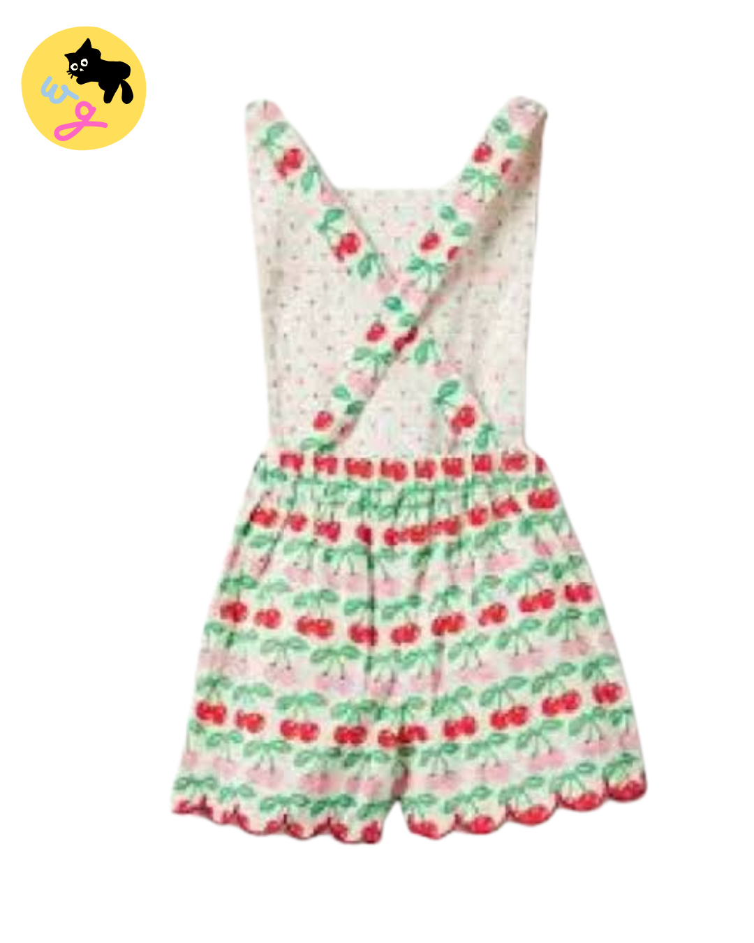 Tie-Waist Scallop Playsuit