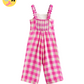 NWT Pink & White Gingham Ric Rac Wideleg Jumpsuit