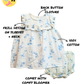 White & Blue Floral Bloomer Set